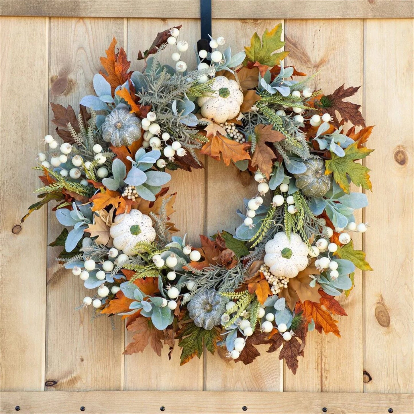 Decorative Wreath Clearance! Pumpkin Wreathfall Pumpkin Wreath Fall Year round Wreath for Front Door Artificial Fall Wreath Fall Front Door Wreath Family Farmhouse Decor and Thanksgiving Wreath