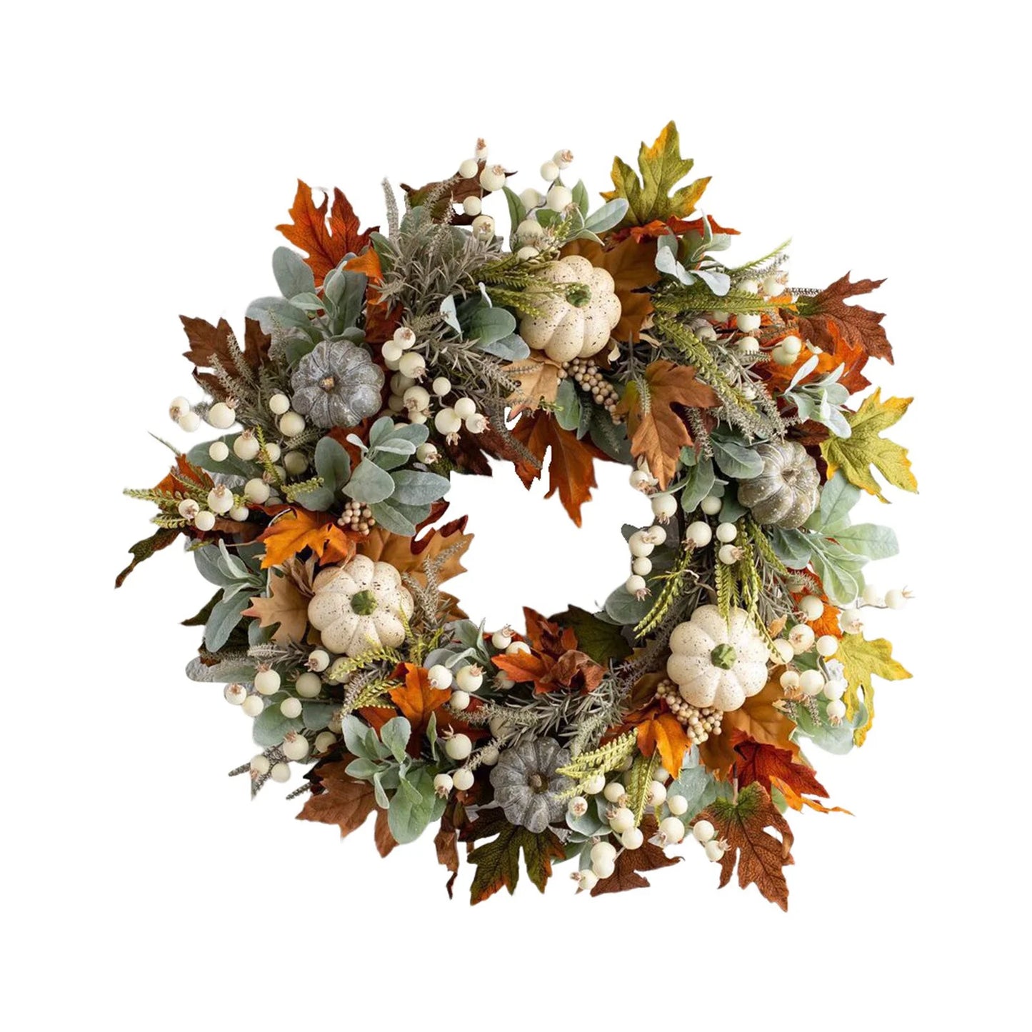 Decorative Wreath Clearance! Pumpkin Wreathfall Pumpkin Wreath Fall Year round Wreath for Front Door Artificial Fall Wreath Fall Front Door Wreath Family Farmhouse Decor and Thanksgiving Wreath