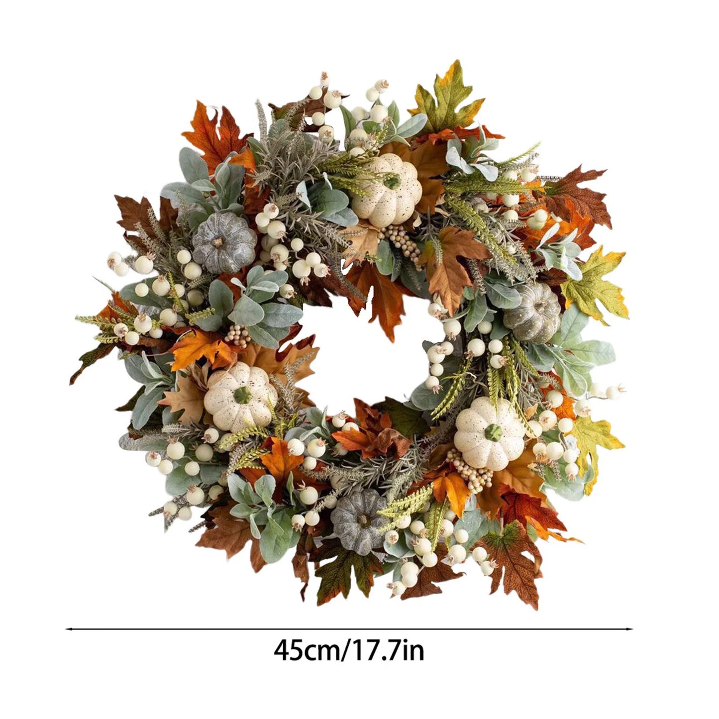 Decorative Wreath Clearance! Pumpkin Wreathfall Pumpkin Wreath Fall Year round Wreath for Front Door Artificial Fall Wreath Fall Front Door Wreath Family Farmhouse Decor and Thanksgiving Wreath